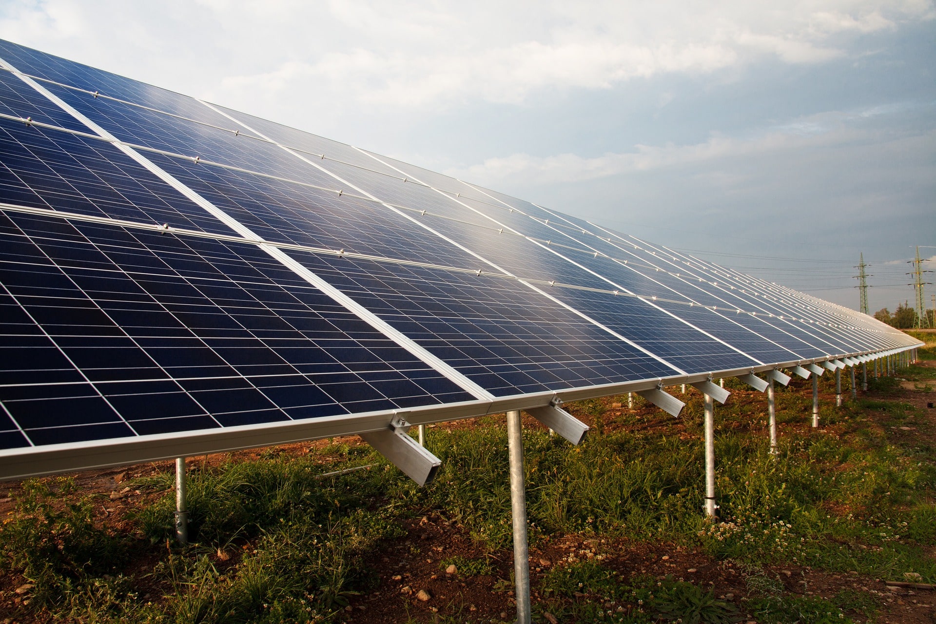 A wide field of solar panels under bright daylight, generating renewable energy through an efficient solar system with professional solar installations.